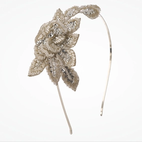 Vintage rose sweep headdress