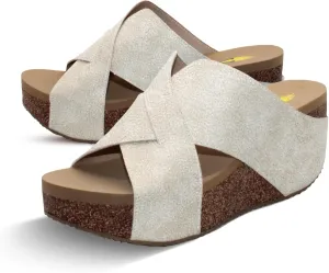 VOLATILE Women's Firefly Wedge Sandal, Gold, 8