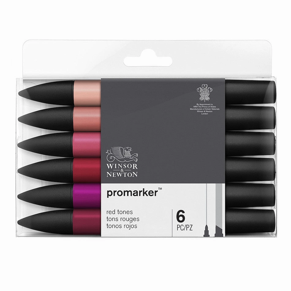Winsor & Newton ProMarkers Set of 6 Red Tones