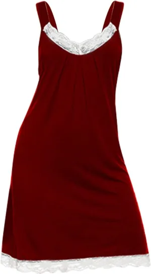 Women Long Sleeveless Nightgown Summer Full Slip Sleep Dress Soft Nightshirt Chemise Lace Slim Sleepwear Dresses