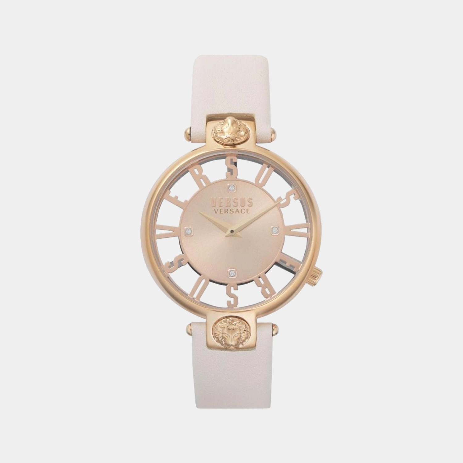 Women Rose Gold Analog Leather Watch VSP490318