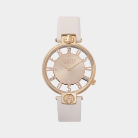 Women Rose Gold Analog Leather Watch VSP490318