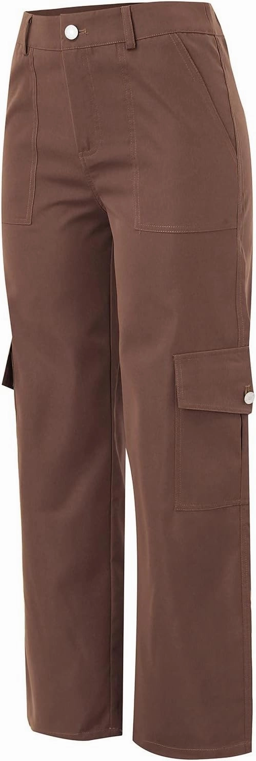 Women's High Waisted Cargo Pants Baggy High Waisted Parachute Pants with Pockets Wide Leg Y2K Streetwear Casual Pants