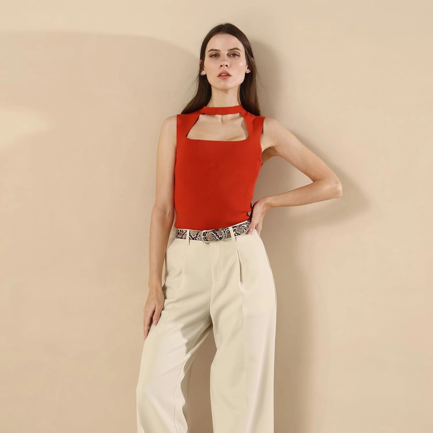 Women's Leather Belts with Gold Buckle Fashion Leather Waist Belt Elegant Ladies Belts for Jeans Dress & Casual Wear