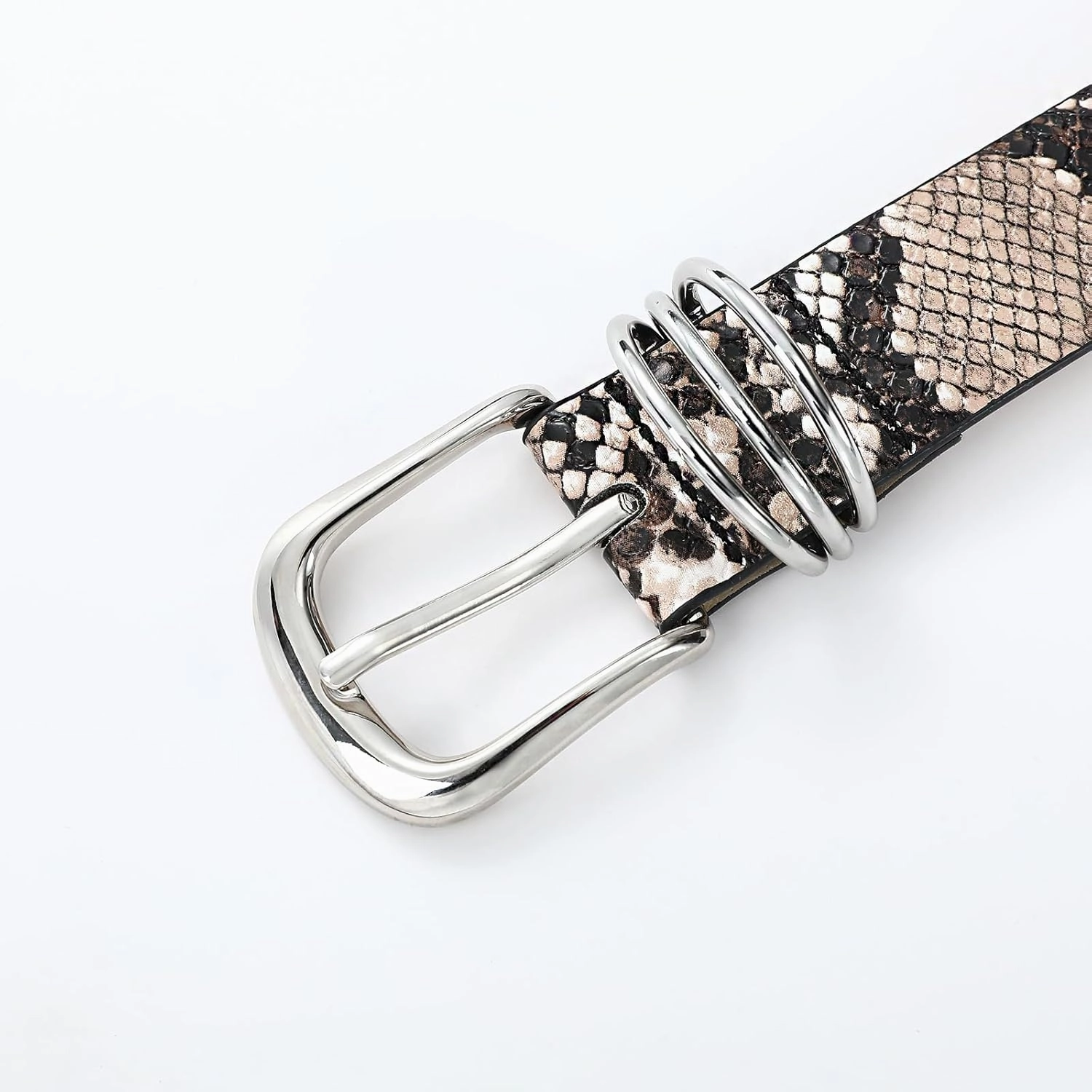 Women's Leather Belts with Gold Buckle Fashion Leather Waist Belt Elegant Ladies Belts for Jeans Dress & Casual Wear