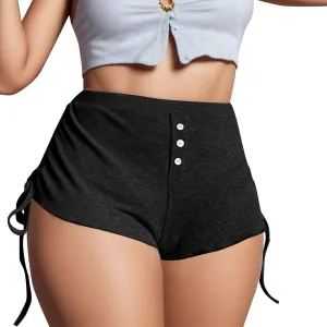 Womens High Waisted Athletic Shorts 2025 - Pleated Booty Lifting Yoga Shorts Slim Sweat-Wicking Summer Workout Shorts