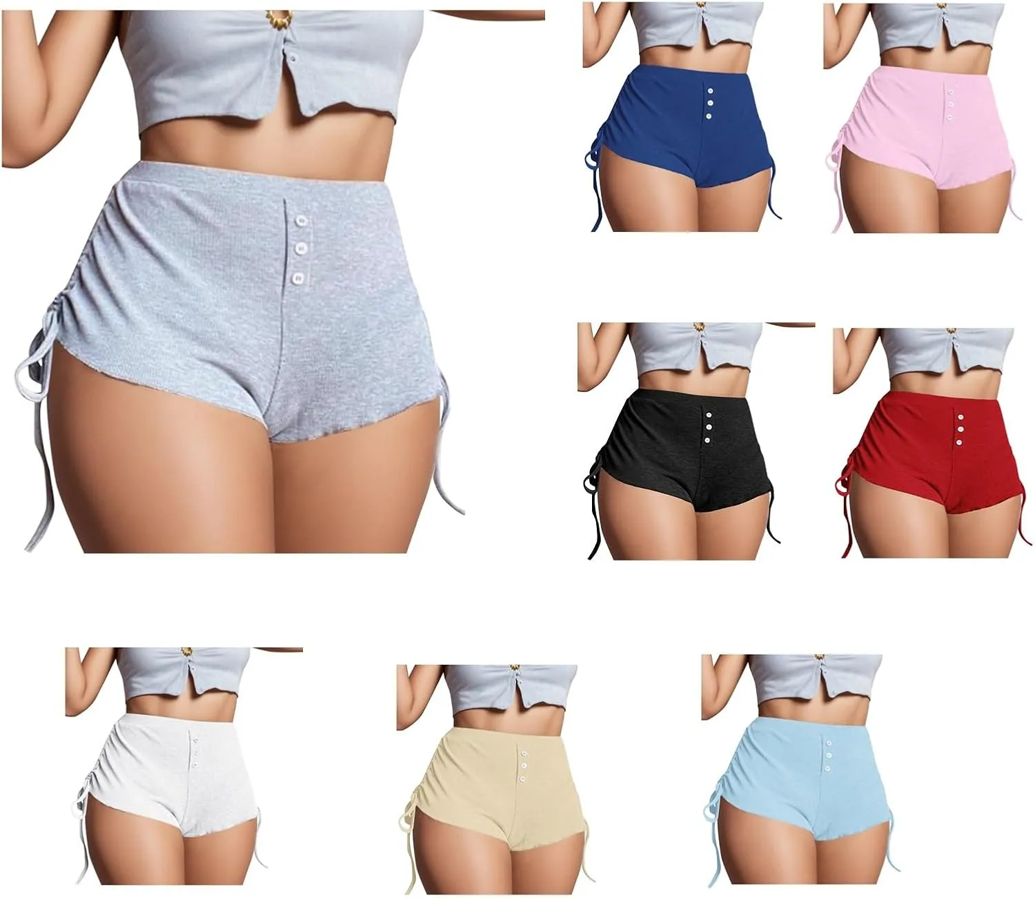 Womens High Waisted Athletic Shorts 2025 - Pleated Booty Lifting Yoga Shorts Slim Sweat-Wicking Summer Workout Shorts