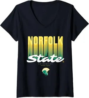 Womens The Yard Essentials - Norfolk State University - NSU Fade V-Neck T-Shirt