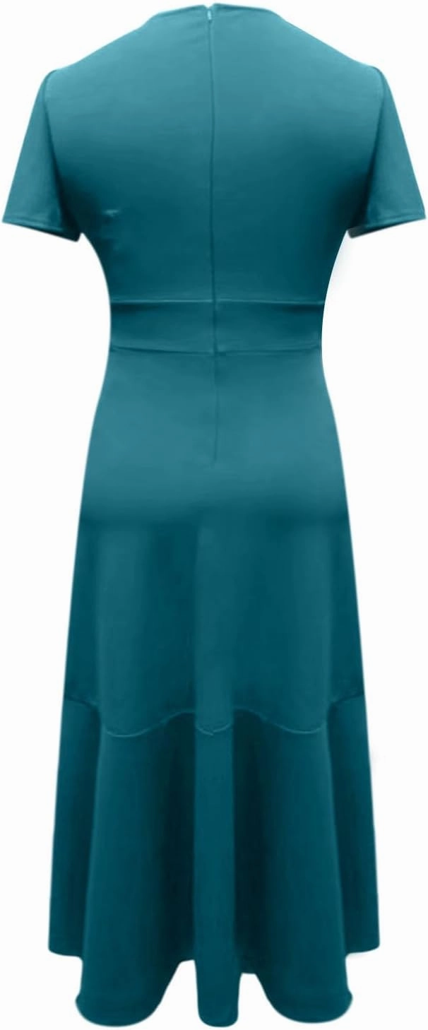 Womens Summer Dress Elegant Formal Party Dress Oversized Short Sleeve High Waist Long Dress Beautiful Princess Gown